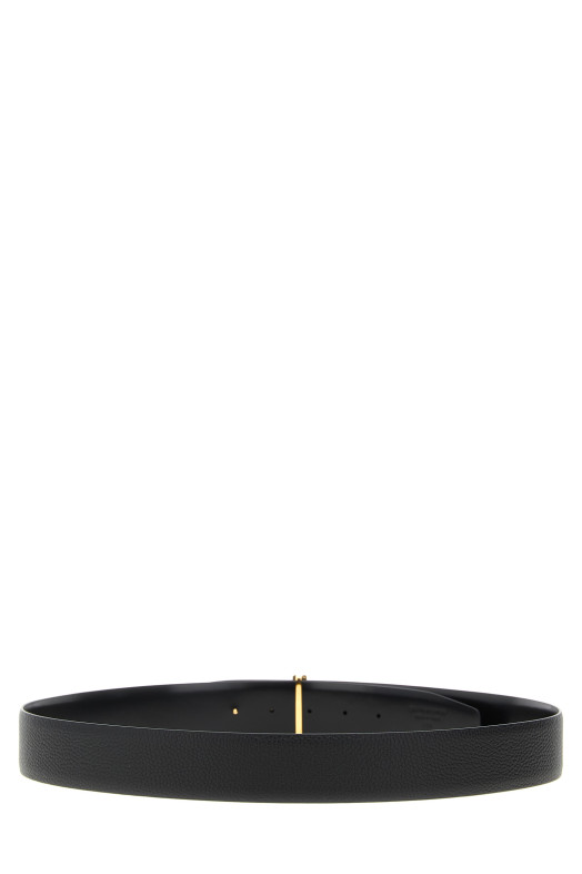 Ремінь двосторонній з логотипом на пряжці Чорний TOM FORD TB248LCL237G1N001