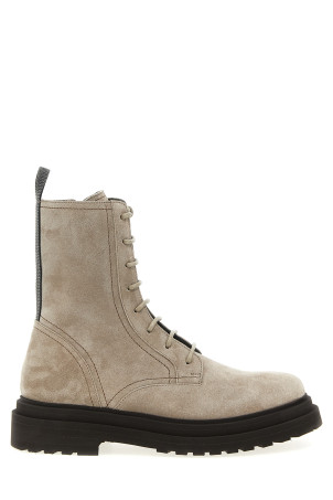 Suede combat boots Monile Gray