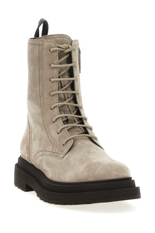 Suede combat boots Monile Gray