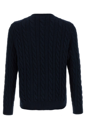 Хлопковый плетеный свитер Синий POLO RALPH LAUREN 710775885001 Хлопковый плетеный свитер Синий POLO RALPH LAUREN 710775885001