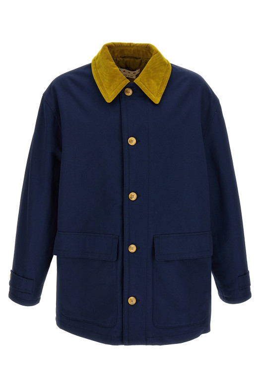 Бавовняна габардинова парка Синя MARNI TUMU0127QXUTC31100B80 Бавовняна габардинова парка Синя MARNI TUMU0127QXUTC31100B80