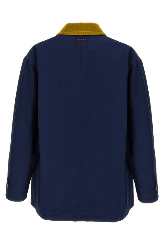 Бавовняна габардинова парка Синя MARNI TUMU0127QXUTC31100B80 Бавовняна габардинова парка Синя MARNI TUMU0127QXUTC31100B80