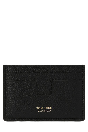 Logo leather card holder Black Logo leather card holder Black