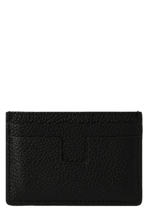 Logo leather card holder Black Logo leather card holder Black