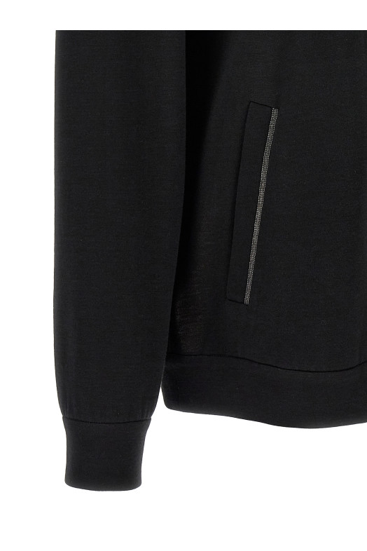 Толстовка BRUNELLO CUCINELLI 'Precious Zipper Pull'. Черный MP828SB806C9185 Толстовка BRUNELLO CUCINELLI 'Precious Zipper Pull'. Черный MP828SB806C9185