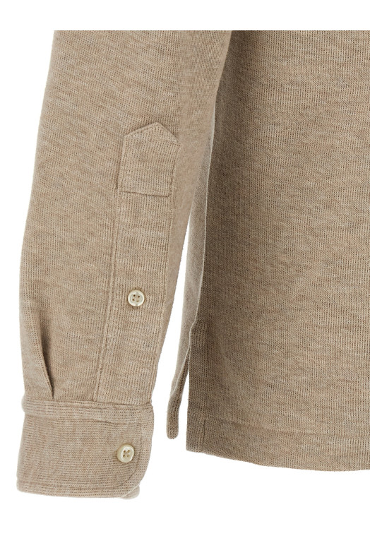 Рубашка-поло из флисового хлопка Бежевый POLO RALPH LAUREN 710970681002