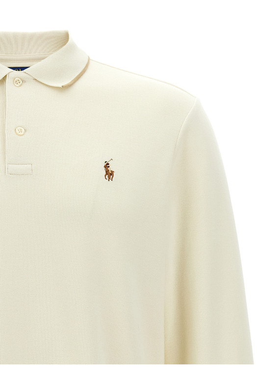 Рубашка-поло из флисового хлопка Бежевый POLO RALPH LAUREN 710970681001