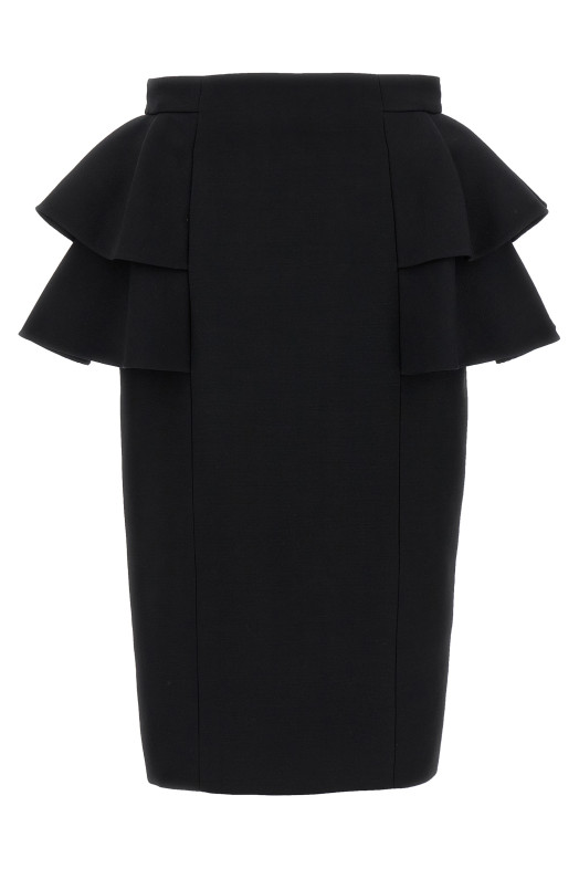 Спідниця Valentino Garavani Crepe Couture чорна B3RADJ51CF0NO