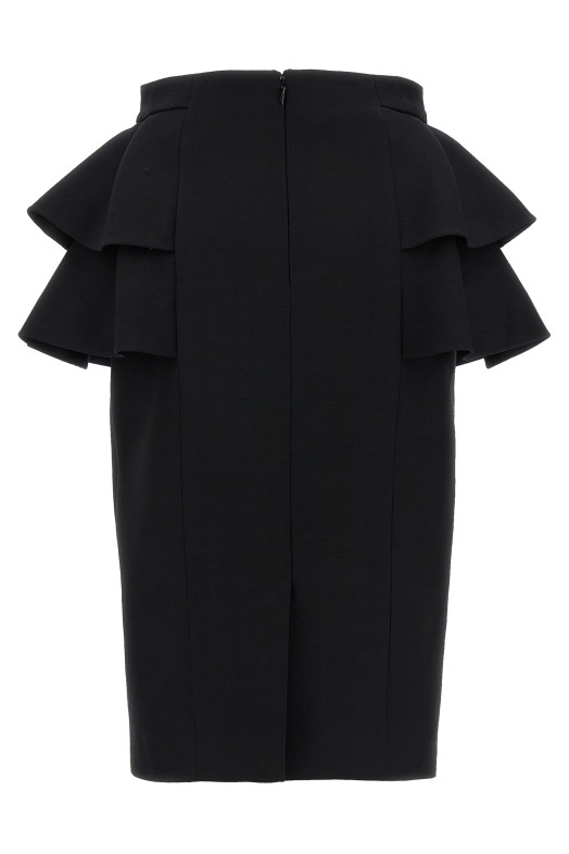 Спідниця Valentino Garavani Crepe Couture чорна B3RADJ51CF0NO