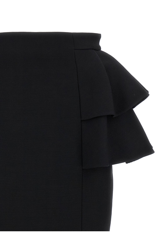 Спідниця Valentino Garavani Crepe Couture чорна B3RADJ51CF0NO