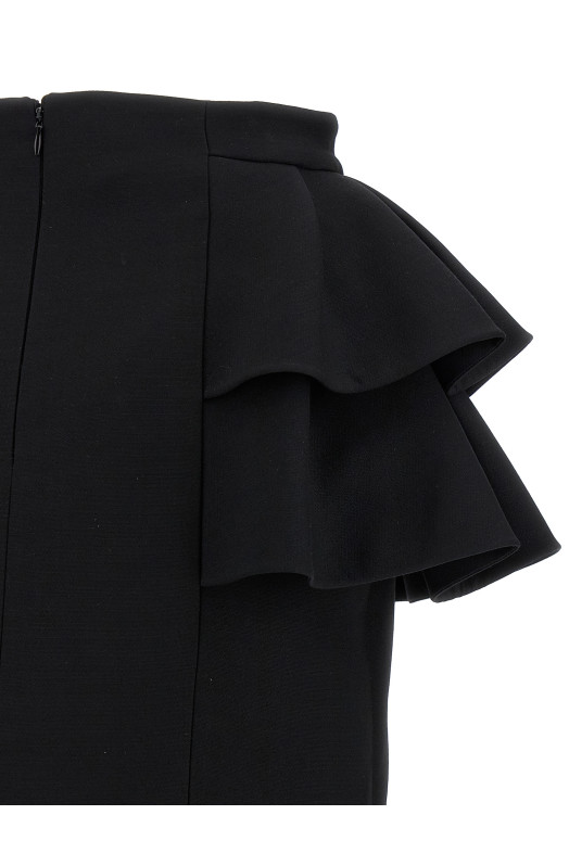 Спідниця Valentino Garavani Crepe Couture чорна B3RADJ51CF0NO