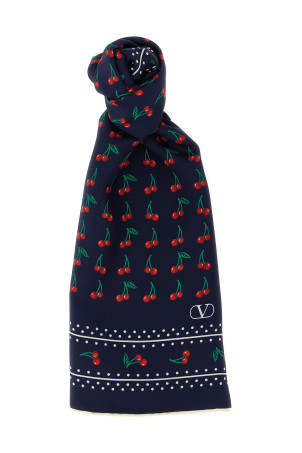 Valentino Garavani 'Cherryfic' scarf Blue Valentino Garavani 'Cherryfic' scarf Blue