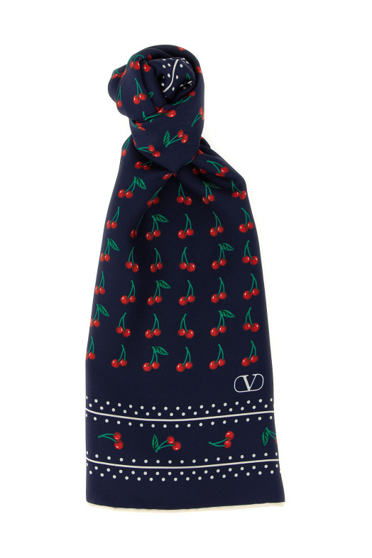 Valentino Garavani 'Cherryfic' scarf Blue Valentino Garavani 'Cherryfic' scarf Blue