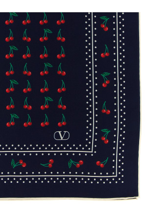 Valentino Garavani 'Cherryfic' scarf Blue Valentino Garavani 'Cherryfic' scarf Blue