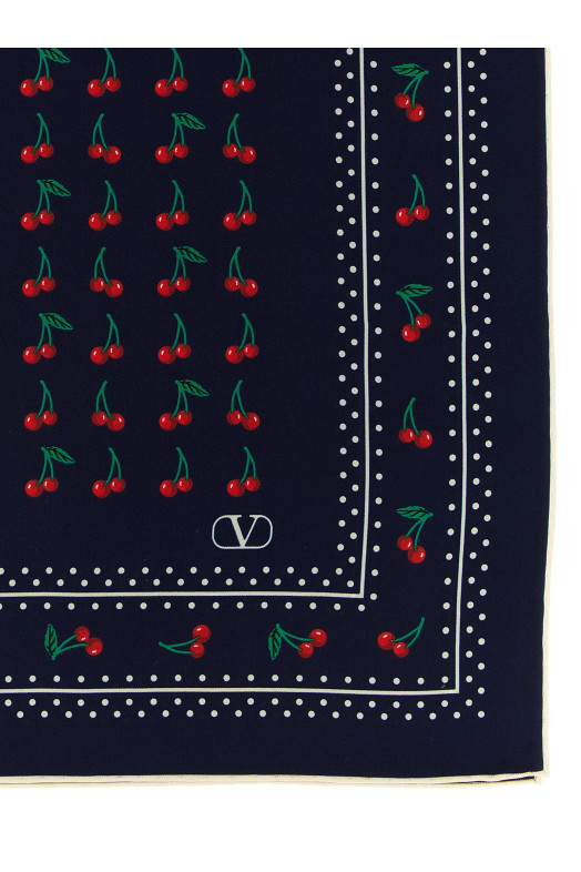 Valentino Garavani 'Cherryfic' scarf Blue Valentino Garavani 'Cherryfic' scarf Blue