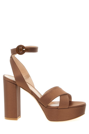 Сандалии GIANVITO ROSSI 'Sabrina' коричневые G3262170RICCRETEXA Сандалии GIANVITO ROSSI 'Sabrina' коричневые G3262170RICCRETEXA
