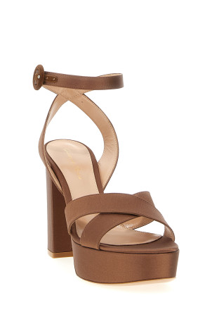 Сандалии GIANVITO ROSSI 'Sabrina' коричневые G3262170RICCRETEXA Сандалии GIANVITO ROSSI 'Sabrina' коричневые G3262170RICCRETEXA