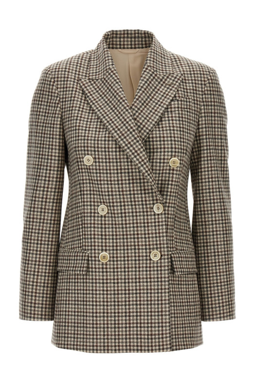 Піджак в клітинку Monile Beige BRUNELLO CUCINELLI MG5237050PC001 Піджак в клітинку Monile Beige BRUNELLO CUCINELLI MG5237050PC001