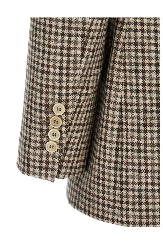 Піджак в клітинку Monile Beige BRUNELLO CUCINELLI MG5237050PC001 Піджак в клітинку Monile Beige BRUNELLO CUCINELLI MG5237050PC001