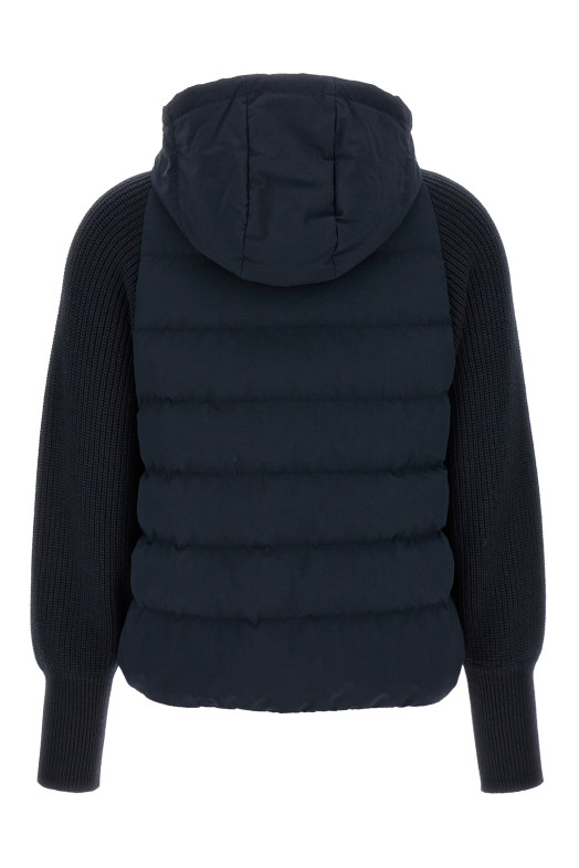 Куртка-пуховик з двох матеріалів Синій BRUNELLO CUCINELLI MD5997699PCZQ73 Куртка-пуховик з двох матеріалів Синій BRUNELLO CUCINELLI MD5997699PCZQ73