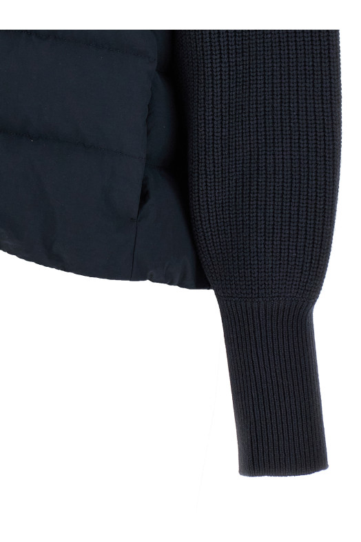 Куртка-пуховик з двох матеріалів Синій BRUNELLO CUCINELLI MD5997699PCZQ73 Куртка-пуховик з двох матеріалів Синій BRUNELLO CUCINELLI MD5997699PCZQ73