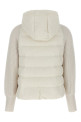 Куртка-пуховик з двох матеріалів Біла BRUNELLO CUCINELLI MD5997699PC1709 Куртка-пуховик з двох матеріалів Біла BRUNELLO CUCINELLI MD5997699PC1709