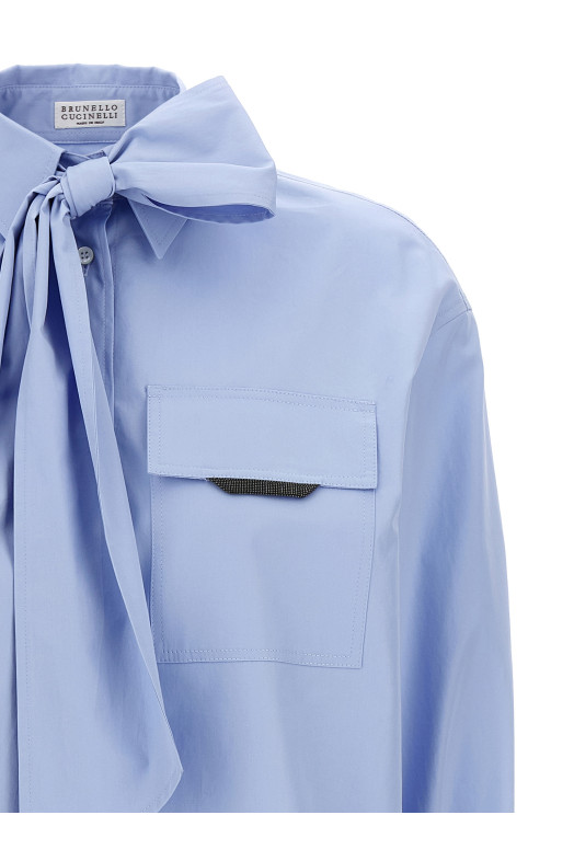 'Shiny Flap Detail' shirt BLUE 'Shiny Flap Detail' shirt BLUE