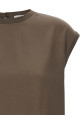Monile satin T-shirt Brown Monile satin T-shirt Brown