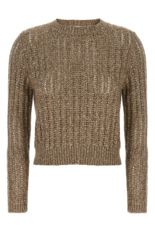 'Rustic Dazzling Net' sweater Beige