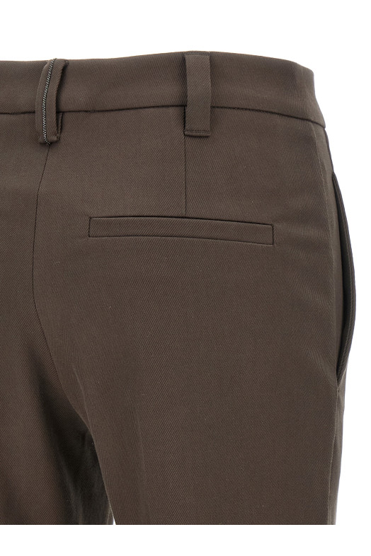 Бавовняні штани Monile Коричневі BRUNELLO CUCINELLI MP126P8703C4222