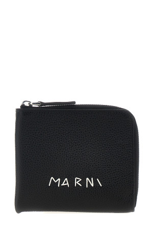 Гаманець з логотипом Чорний MARNI PFMI0095Q0P653300N99 Гаманець з логотипом Чорний MARNI PFMI0095Q0P653300N99