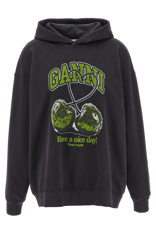 Худі GANNI 'Basic Jersey Cherry' Сірий T4285252 Худі GANNI 'Basic Jersey Cherry' Сірий T4285252