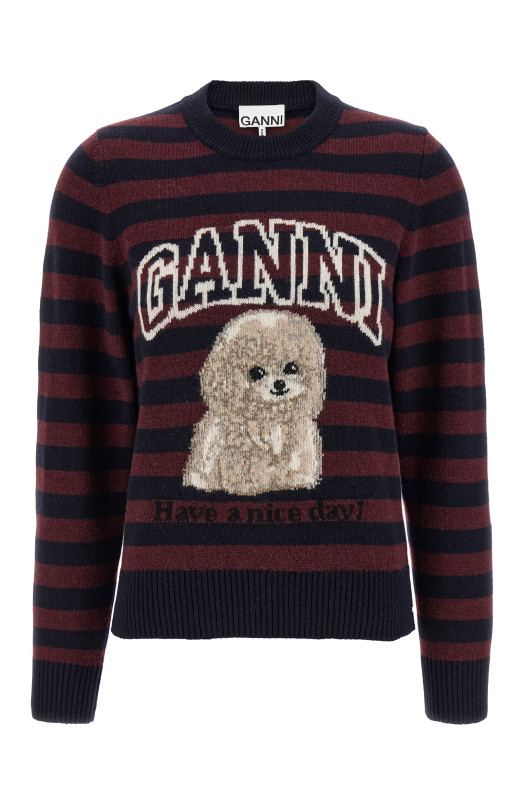 'Graphic Wool Mix Poodle Stripe' sweater Multicolor 'Graphic Wool Mix Poodle Stripe' sweater Multicolor