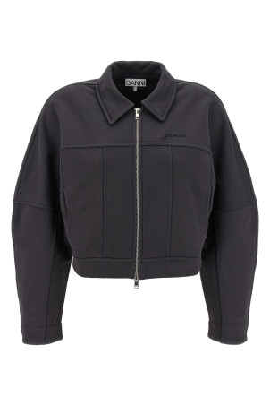 Куртка-бомбер GANNI 'Heavy Terry Jersey' Серый T4358252 Куртка-бомбер GANNI 'Heavy Terry Jersey' Серый T4358252