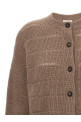'Rustic Dazzling Net' cardigan Brown