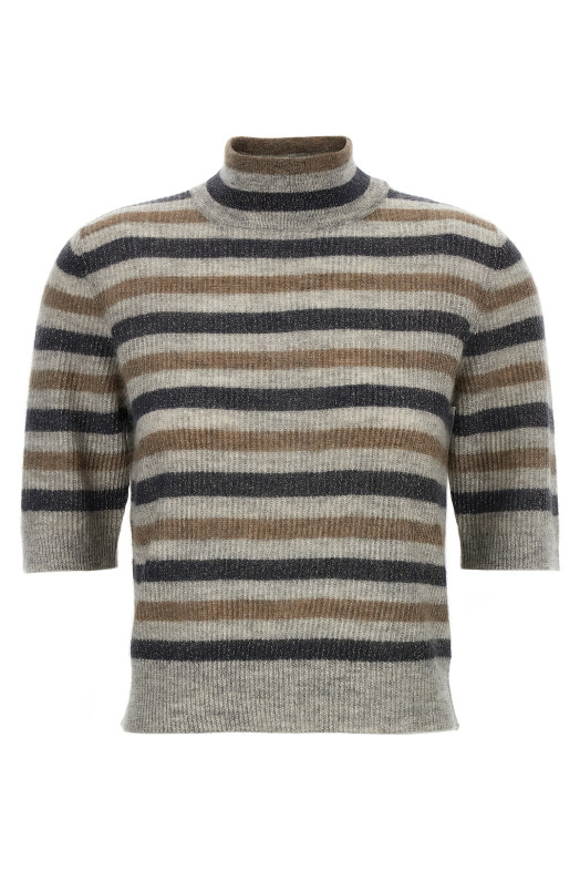 Lurex wool cropped sweater Multicolor Lurex wool cropped sweater Multicolor