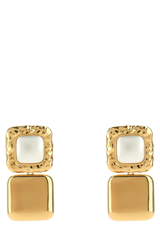 'Mottled Gold Pearl Tiered' earrings Gold 'Mottled Gold Pearl Tiered' earrings Gold