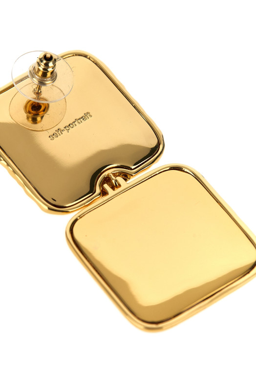 'Mottled Gold Pearl Tiered' earrings Gold 'Mottled Gold Pearl Tiered' earrings Gold