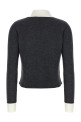 'Grey Contrast Collar' cardigan Gray 'Grey Contrast Collar' cardigan Gray
