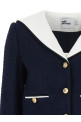 Блейзер SELF PORTRAIT 'Navy Boucle Contrast Collar' Синій PF25034JBLBLUE Блейзер SELF PORTRAIT 'Navy Boucle Contrast Collar' Синій PF25034JBLBLUE