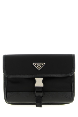 Сумка для смартфона Re-Nylon чорна PRADA 2ZH1082DMHF0002