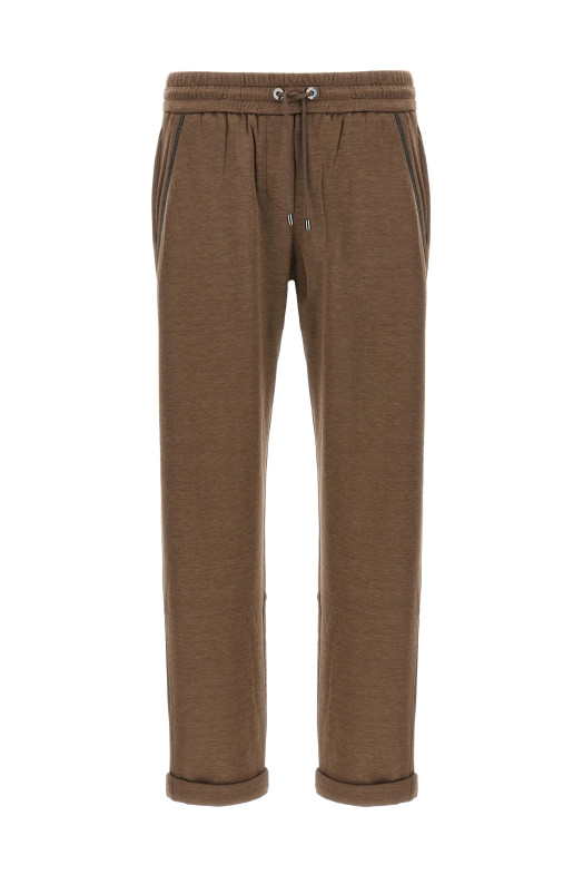 Джоггеры BRUNELLO CUCINELLI 'Shiny Pocket Detail' коричневые MP828SB899C9122 Джоггеры BRUNELLO CUCINELLI 'Shiny Pocket Detail' коричневые MP828SB899C9122