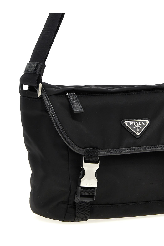 Re-Nylon shoulder strap Black