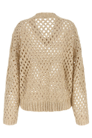 'Rustic Dazzling Net' sweater Beige