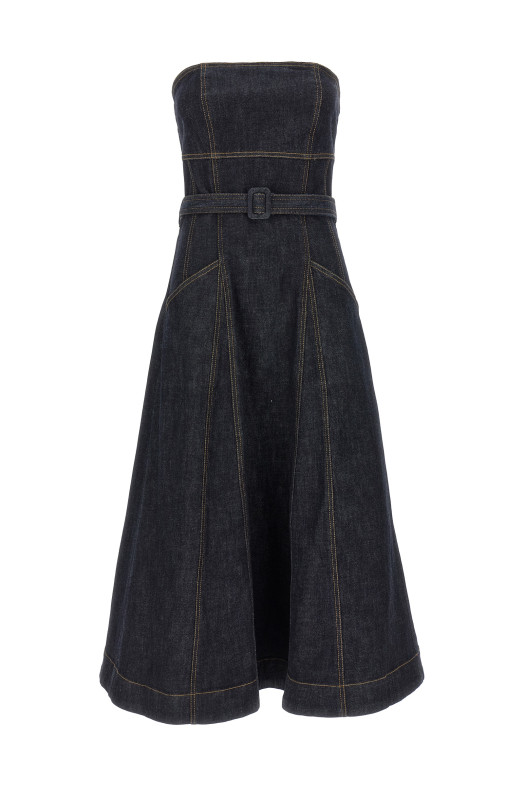 Платье-миди SELF PORTRAIT 'Indigo Denim Bandeau Midi Dress' синее PF25801MABLBLUE Платье-миди SELF PORTRAIT 'Indigo Denim Bandeau Midi Dress' синее PF25801MABLBLUE