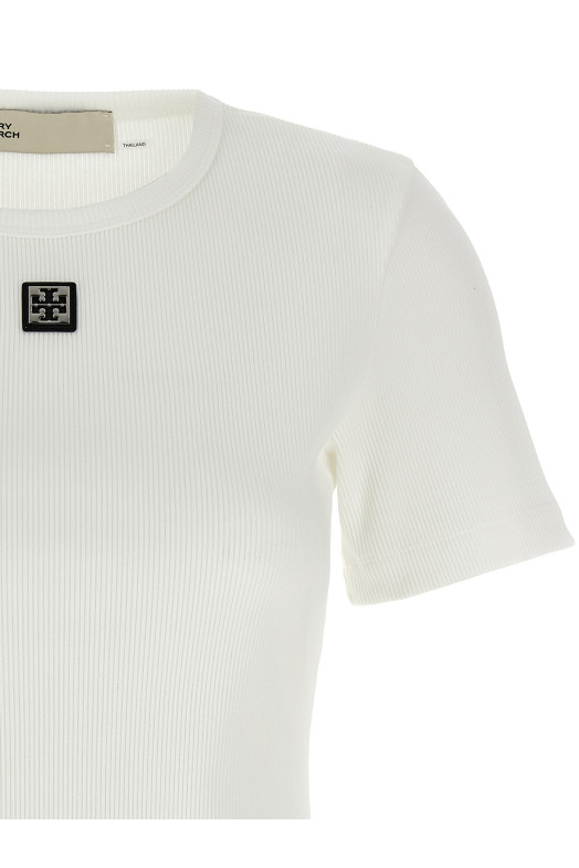Футболка з логотипом Біла TORY BURCH 170886047 Футболка з логотипом Біла TORY BURCH 170886047