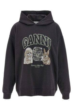 'Grey Animal Print' hoodie Gray 'Grey Animal Print' hoodie Gray