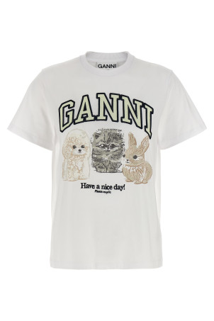 'White Animal Print' T-shirt White