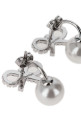 Серьги SELF PORTRAIT 'Crystal Bow Pearl Jacket' Серебро PF25624ESLSILVER Серьги SELF PORTRAIT 'Crystal Bow Pearl Jacket' Серебро PF25624ESLSILVER
