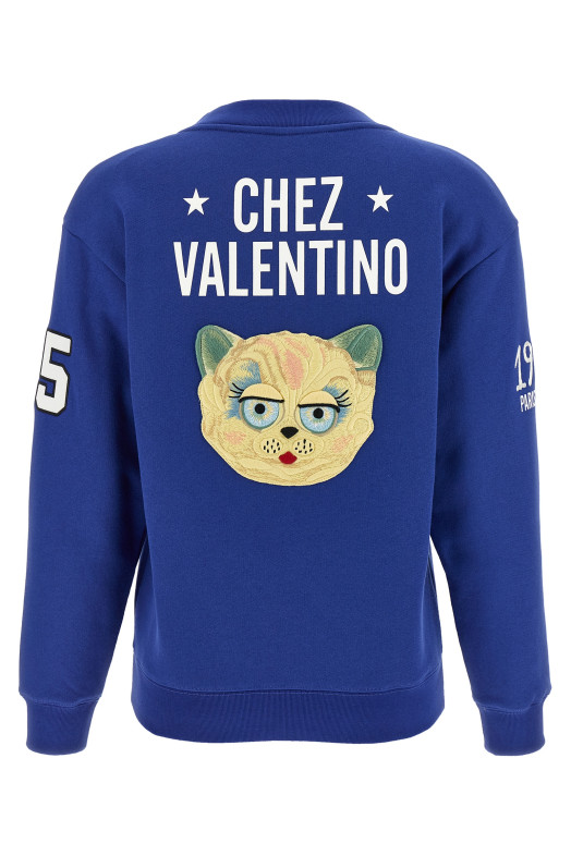 Толстовка Valentino Garavani 'Chat de la Maison' синий B3MF24V9KYAF9 Толстовка Valentino Garavani 'Chat de la Maison' синий B3MF24V9KYAF9